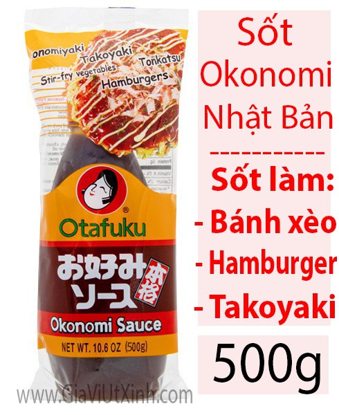 NƯỚC SỐT OKONOMI 500G - SỐT LÀM BÁNH XÈO NHẬT BẢN + TAKOYAKI