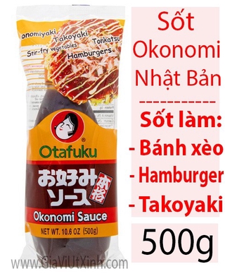 [CHÍNH HÃNG] NƯỚC SỐT OKONOMI OTAFUKU 500G - SỐT LÀM BÁNH XÈO NHẬT BẢN + TAKOYAKI