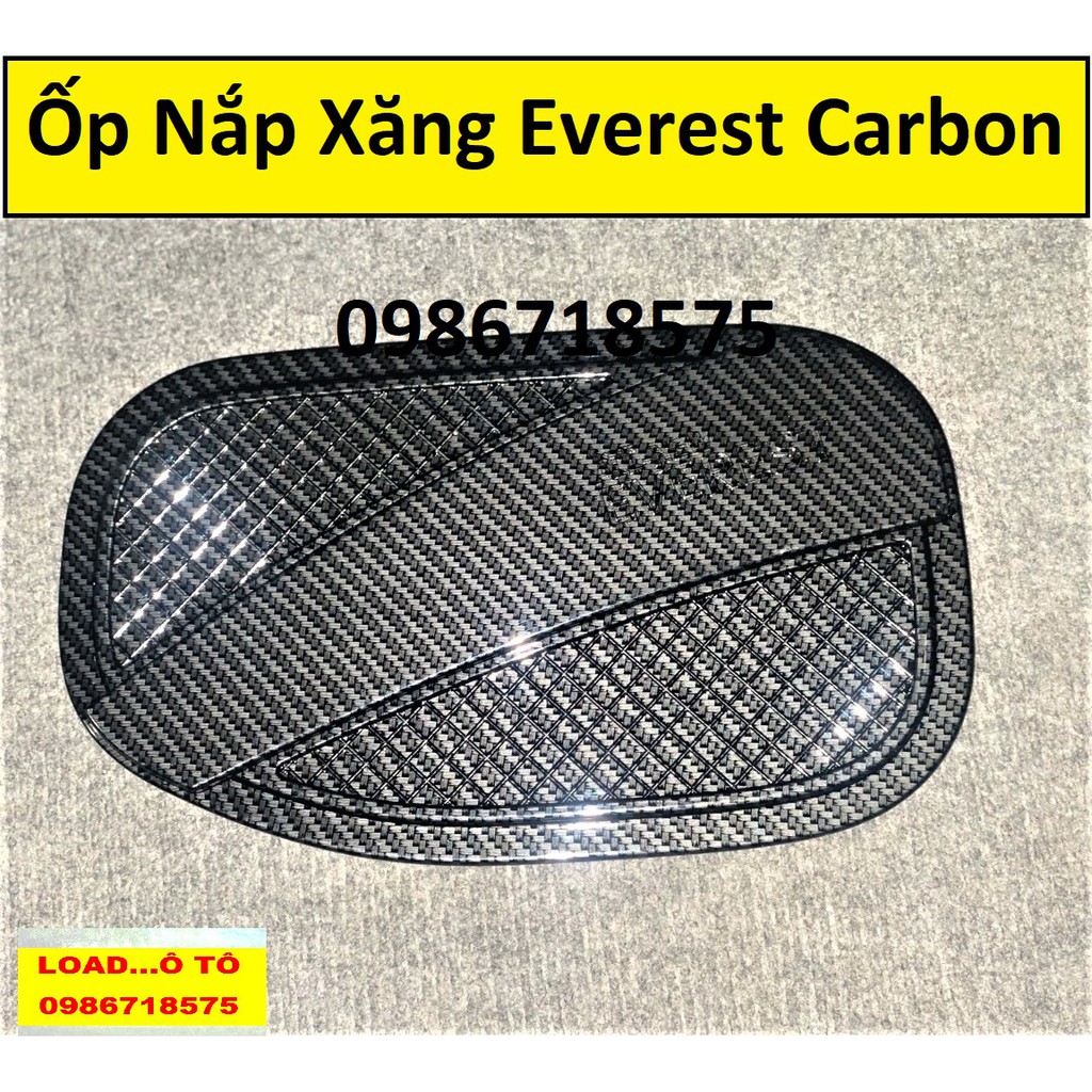 Ốp Nắp Bình Xăng Carbon Xe Ford Everest 2018-2021 Mẫu Vân Carbon Cao Cấp