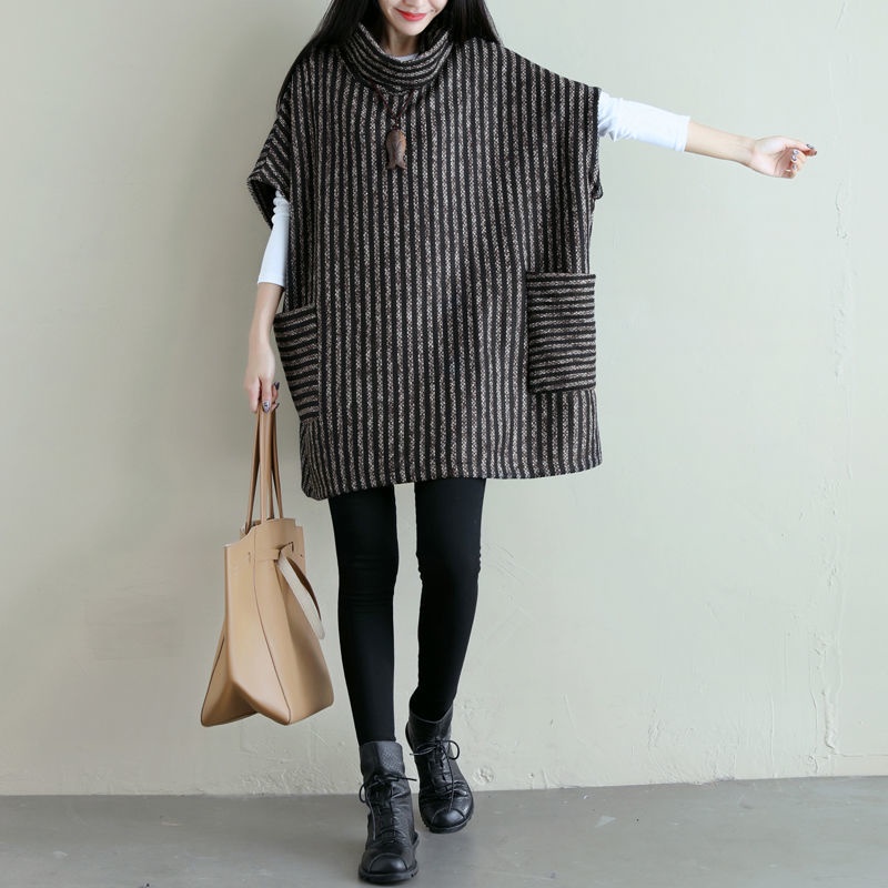 MỚI Áo sweater dệt kim cổ cao size lớn MM200
