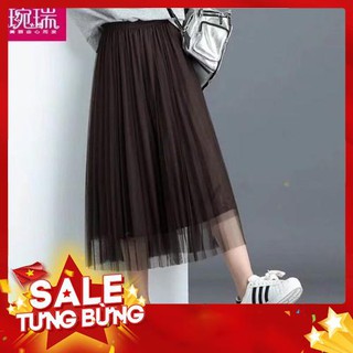 CHÂN VÁY XẾP LI DÀI_CHÂN VÁY REN XÒE XẾP LI DÁNG DÀI -Hàng nhập khẩu