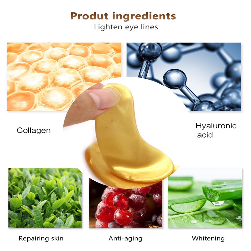 [Hàng mới về] Mặt nạ mắt Niacinamide chiết xuất rong biển chống nếp nhăn và quầng thâm làm trắng da