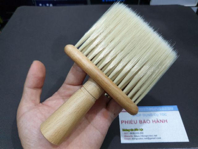 Cây Phủi Tóc Cán Gỗ, Chổi Phủi Tóc Barber Chuyên Nghiệp.(Ảnh thật)