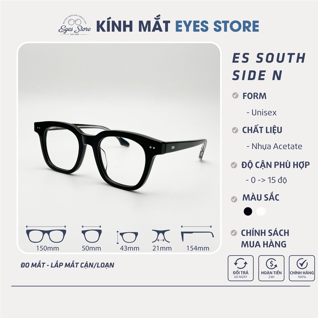 Gọng Kính Cận Nam Nữ EYESSTORE SSN - Nhựa Acetate