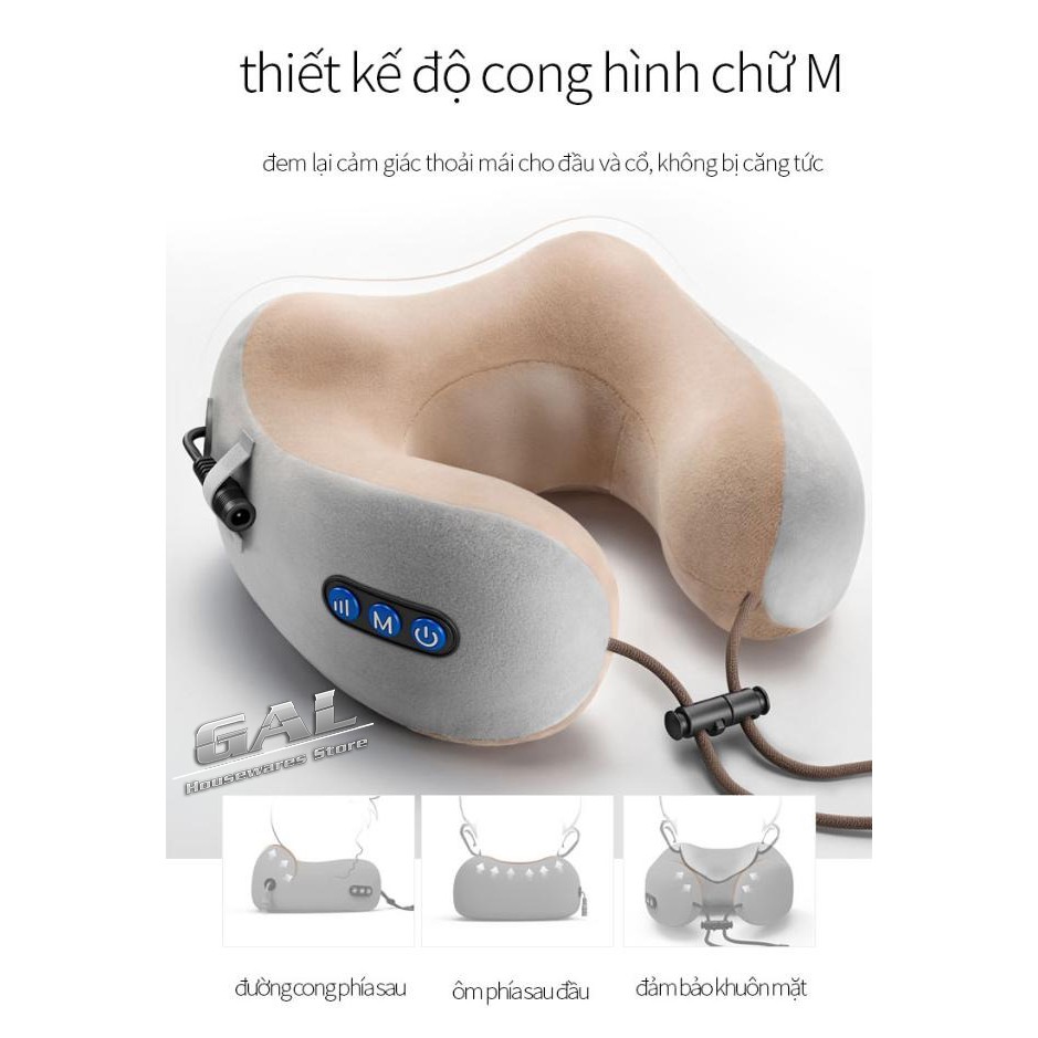 Gối massage cổ vai gáy U-shaped  [Chuyên dụng cho dân VP]