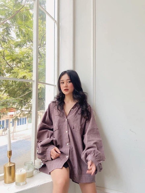 Sơmi Tay Đèn Lồng❤️💜