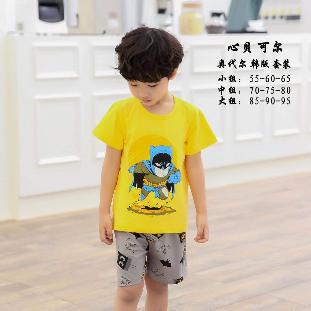 23-33kg BẢNG MÀU 1 Bộ cotton Quảng Châu xuất hàn cực xinh, đủ size nhí - trung - đại. Bé trai