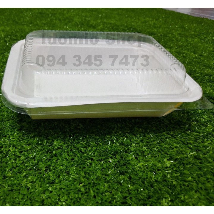 Khay Giấy  650ml Có Nắp - 10 Cái