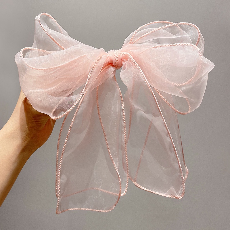 Kẹp Tóc Hình Nơ Cỡ Lớn Màu Đen Thời Trang Xinh Xắn Cho Nữ