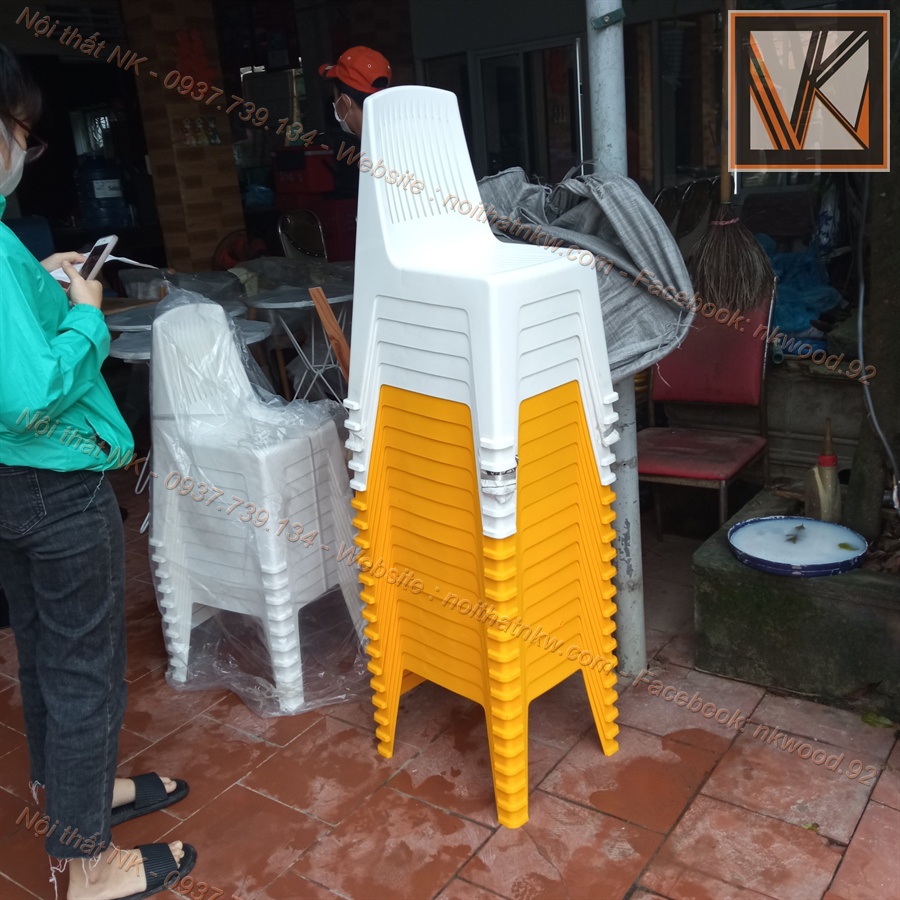 GHẾ NHỰA CÓ TỰA SONG LONG