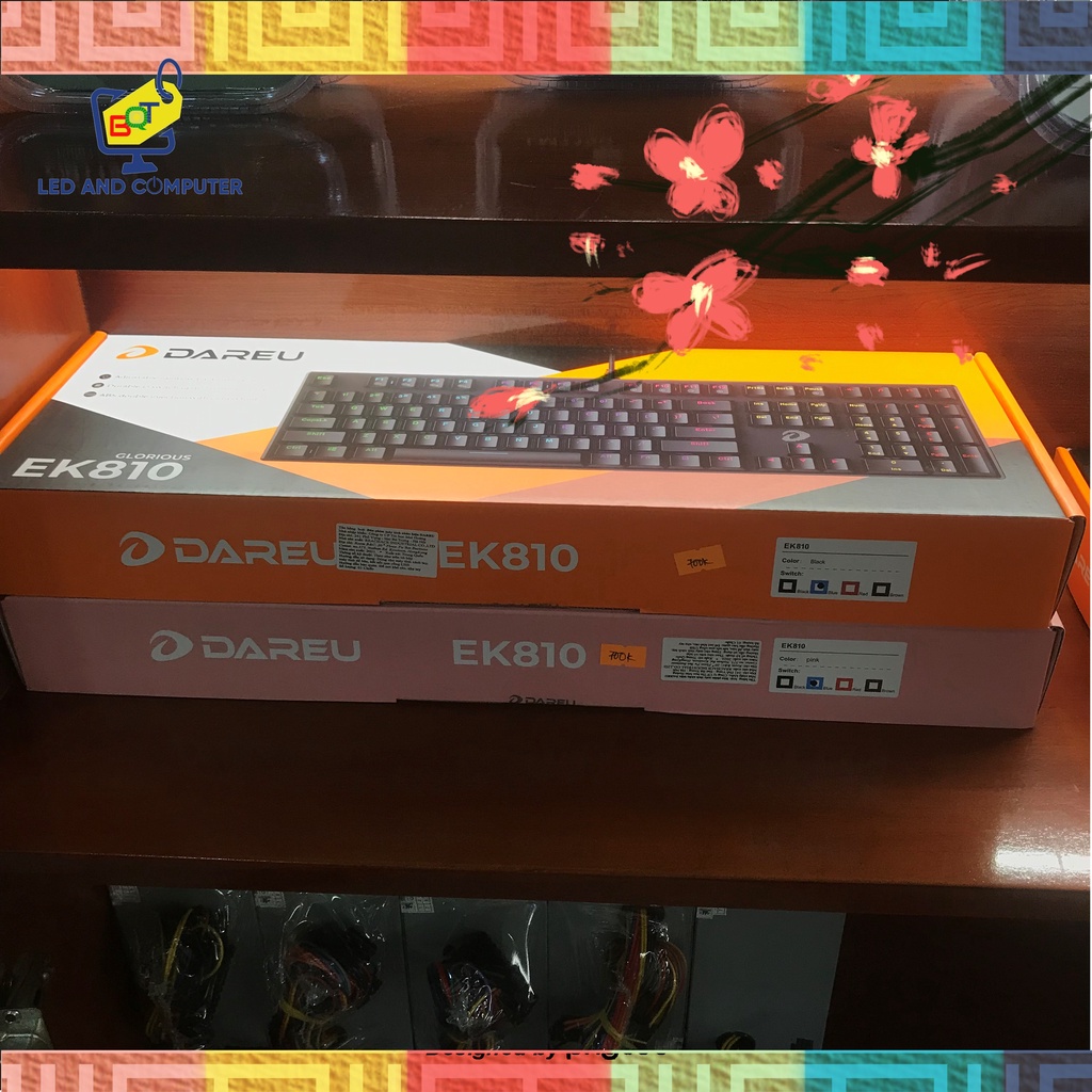 Bàn Phím Cơ Dareu EK810 Đen/Hồng