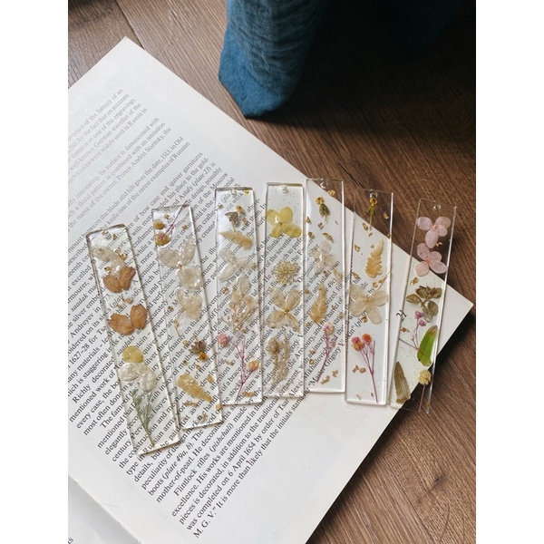 Bookmark đánh dấu trang handmade hoa khô Chat chọn mẫu
