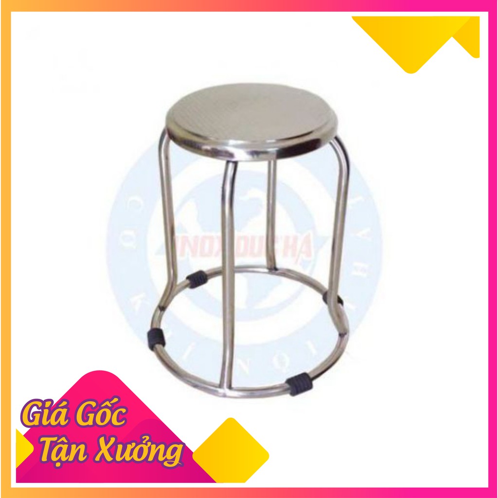 Ghế đôn inox chân tròn cao 45,cm