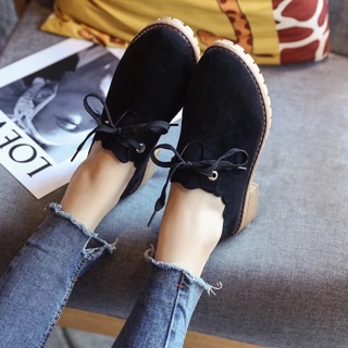 Giày buộc dây da lộn sz 35-40