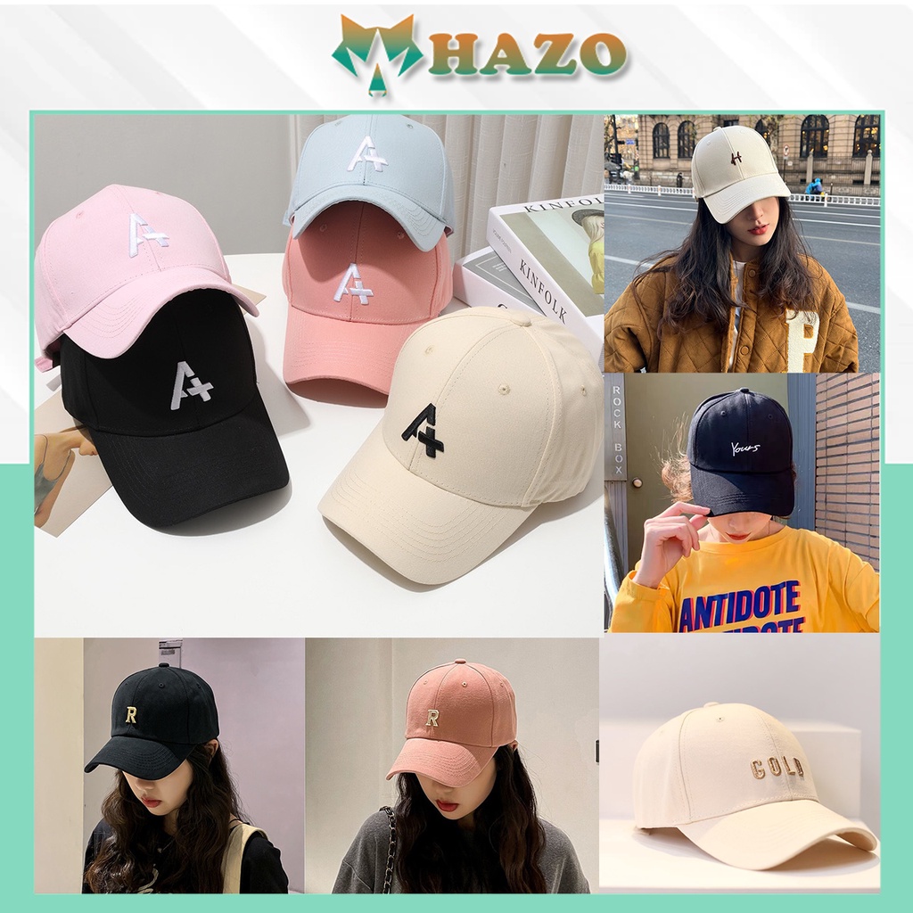 Mũ Lưỡi Trai Nam Nữ Nón Kết Chất Nhung Kaki Đa Dạng Họa Tiết Thêu Chữ Phong Cách Ulzzang Form Unisex Nam Nữ - Hazo