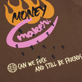 "DIE RICH" TEE IN BROWN - [SMAKER]