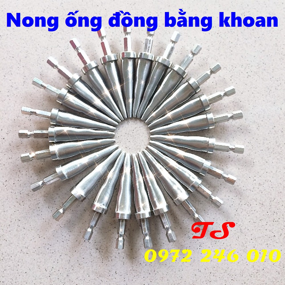 Nong ống đồng [INOX 304] Nong ống đồng bằng khoan phi 6 -10 - 12 -16 - 19 tiện lợi, nhanh chóng