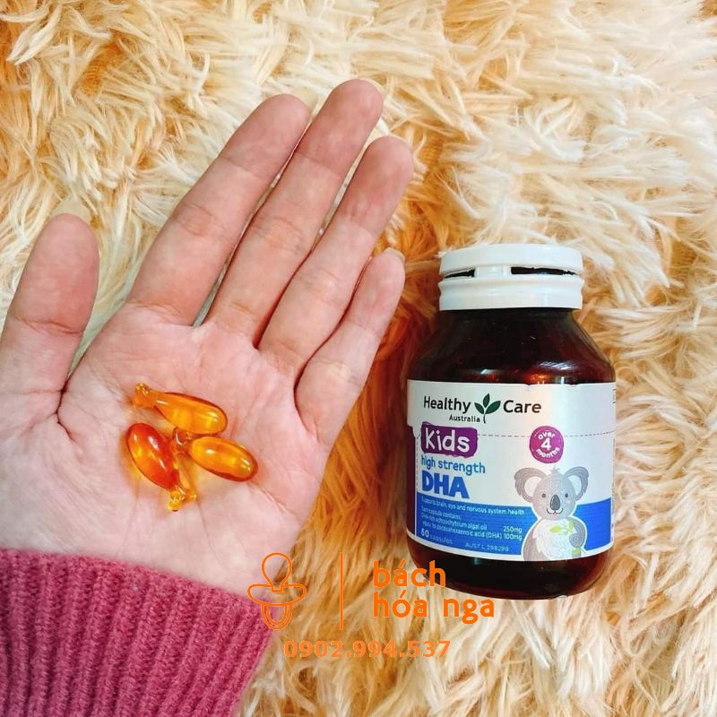 Viên Uống Healthy Care Úc Bổ Sung DHA/CANXI Cho Bé Hộp 60 viên
