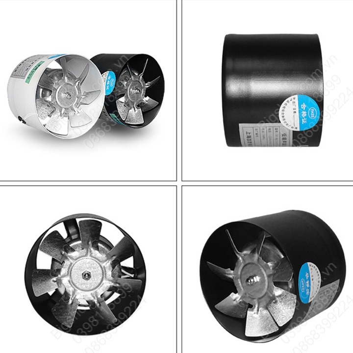 Quạt thông gió gắn đường ống D100mm, gắn tường khoét lỗ D100mm