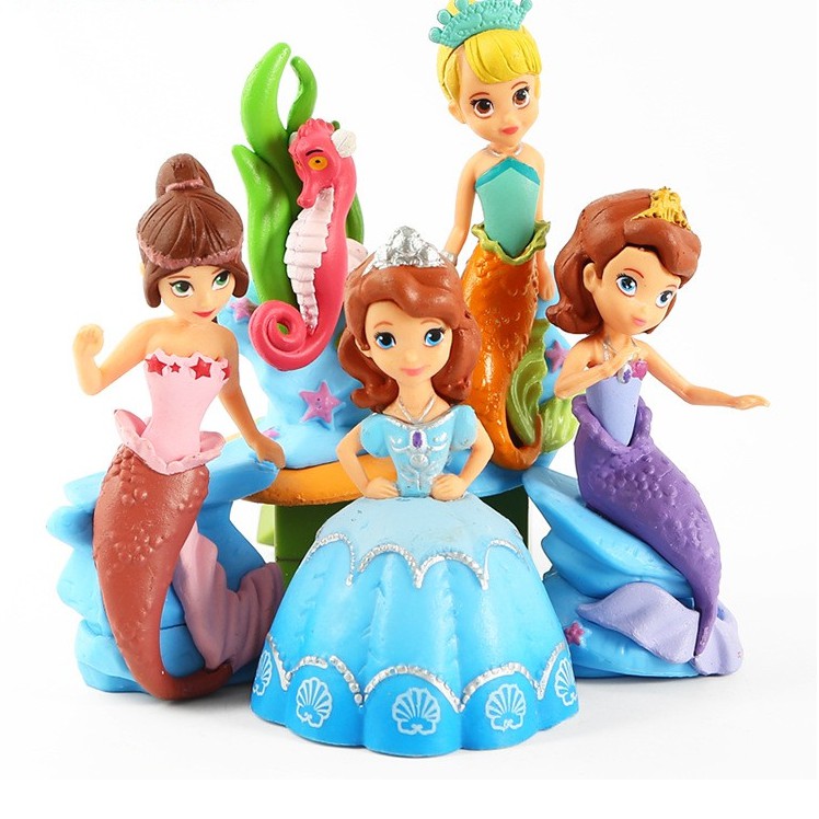 [DISNEY] Mô hình các Nàng tiên cá công chúa SOFIA - Tặng kèm 6 chú ngựa Poni đáng yêu