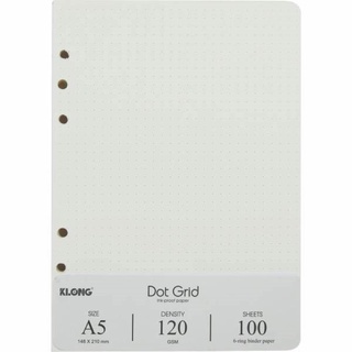 combo sổ còng a5 và 100 tờ refill KLong (dot/caro/lined)