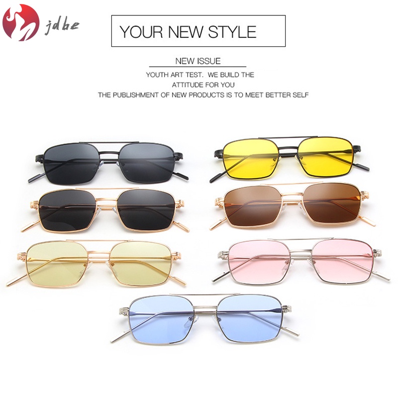 Kính Mát Gọng Kim Loại Siêu Nhẹ Nhỏ Gọn Thời Trang Cho Nam Nữ