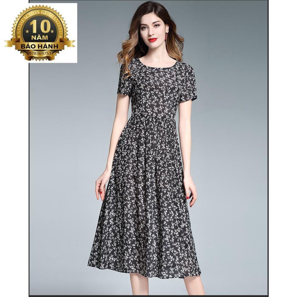 Đầm xòe voan hoa nhí Misa Fashion MS293 Tặng Kèm Nước Hoa
