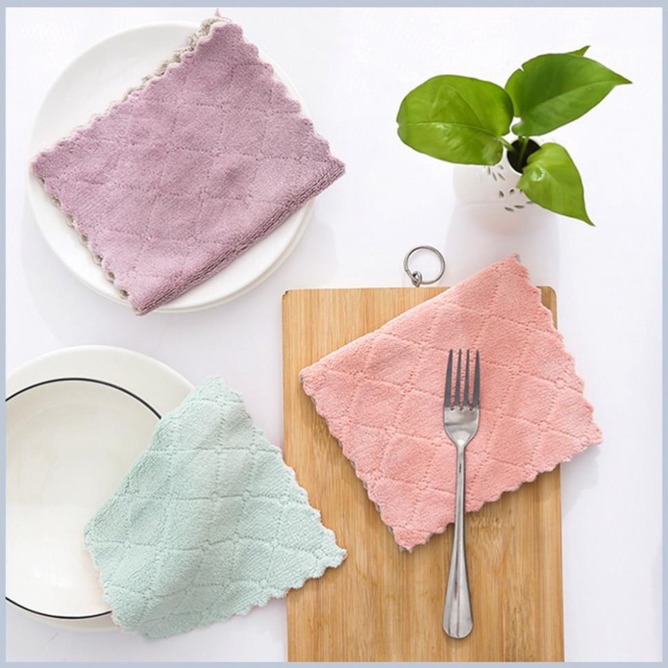 Combo/10 Khăn lau bếp đa năng có khả năng thấm hút tốt và được chế tạo để tẩy bụi bẩn]