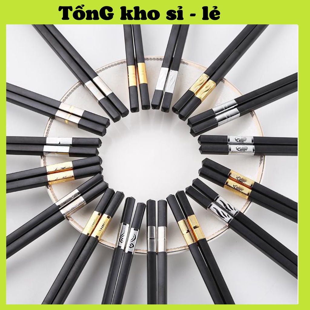 [FREESHIP❤️]HỘP 10 ĐÔI ĐŨA KHẢM VÀNG (27CM) NHẬT BẢN SANG TRỌNG 2248 TỔNG KHO SỈ