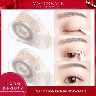 Set 2 cuộn kích mí Maycreate Eyelid Tape Beautiful Eyes Double sẵn keo hàng chính hãng nội địa Trung
