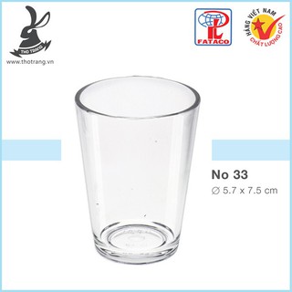 [Có xuất VAT] Ly Uống Bia No33 Nhựa Trong Acrylic Cao Cấp Fataco Việt Nam - Chính Hãng
