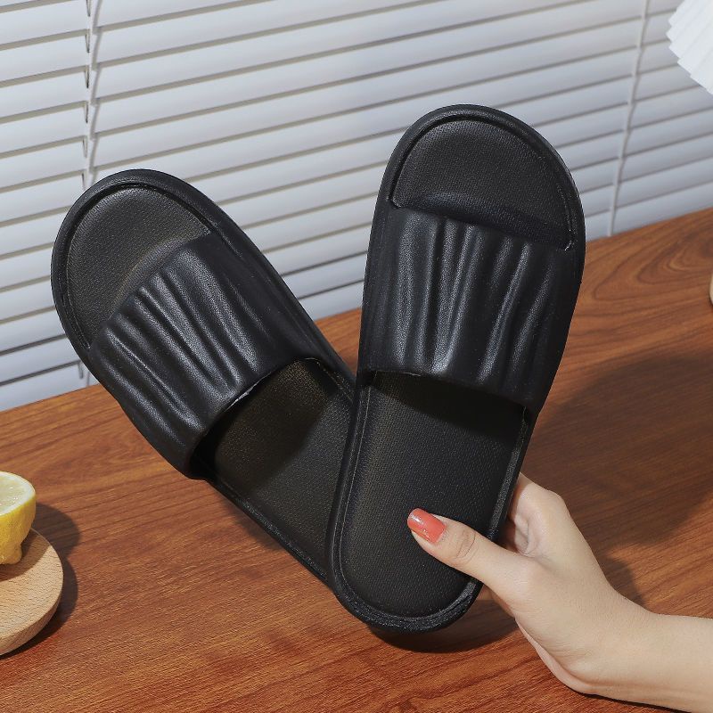 JY401 - Dép cao su đúc quai ngang vằn sọc đơn giản mang đi chơi, dép mang trong nhà