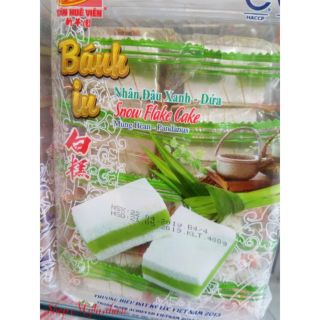 Bánh in nhân đậu xanh-lá dứa-Tân Huê Viên (10 cái/túi)