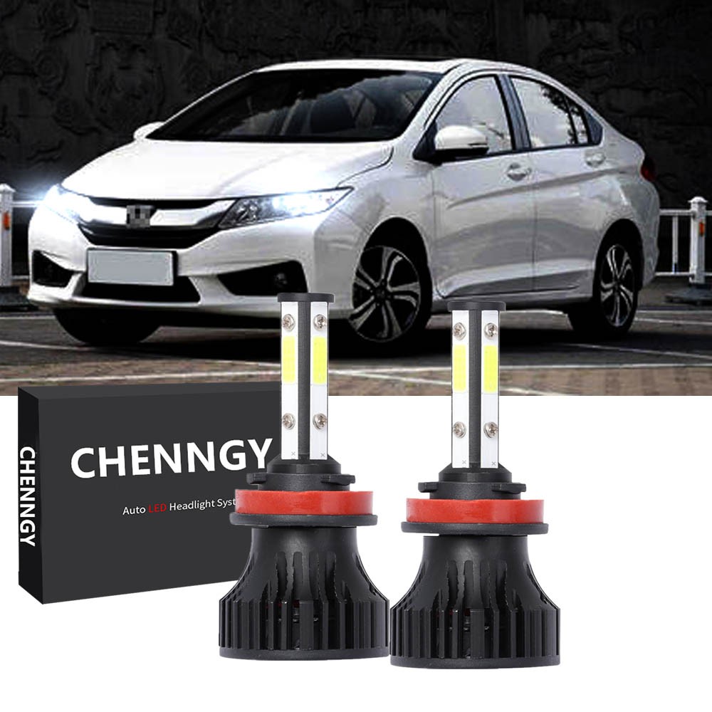 Set 2 Đèn Pha Ánh Sáng Trắng 6000k H11 Cho Xe Honda City (gm6)