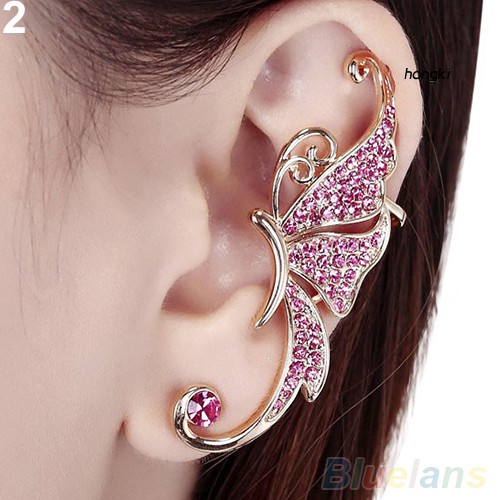 Khuyên kẹp vành tai trái hình cánh bướm thời trang cho nữ