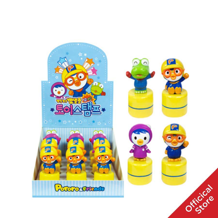 Con Dấu Đồ Chơi (12ea)_Blister  Pororo Toy Stamp (12ea)_Blister 5.4x2.4cm