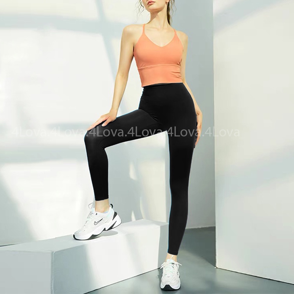 Quần legging nữ nâng mông 4LOVA dáng dài cạp cao tôn dáng, chất cotton dày mịn đẹp loại 1