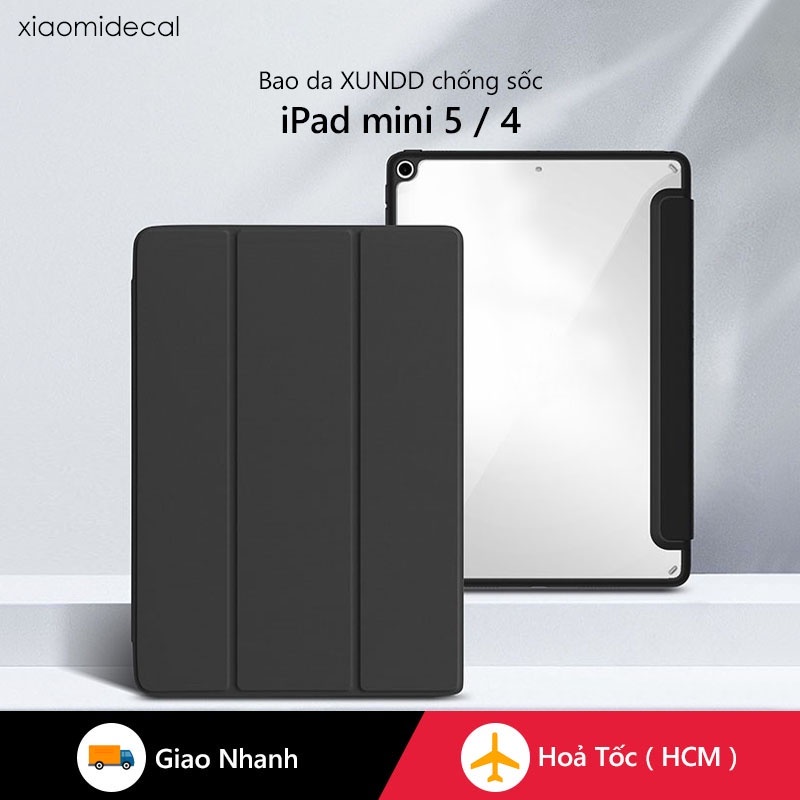 Ốp lưng XUNDD iPad mini 5 / 4 Chống trầy, Chống sốc, Mặt lưng trong, Kiểu bao da mới
