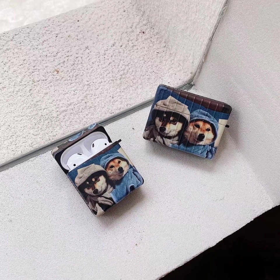 Vỏ Bảo Vệ Hộp Sạc Tai Nghe AirPods 1 2 3 Pro 3rd 2021 Bằng TPU Màu Xanh Dương Dễ Thương