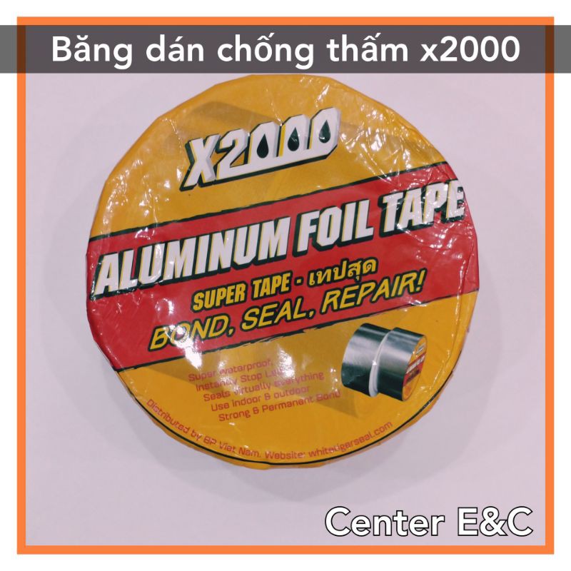 Băng Dính Chống Thấm X2000 khổ 5cm, Băng Keo Siêu Dính Chống Dột Đa Năng , Băng Dính Chống Thấm Hà Nội - Shop CEC