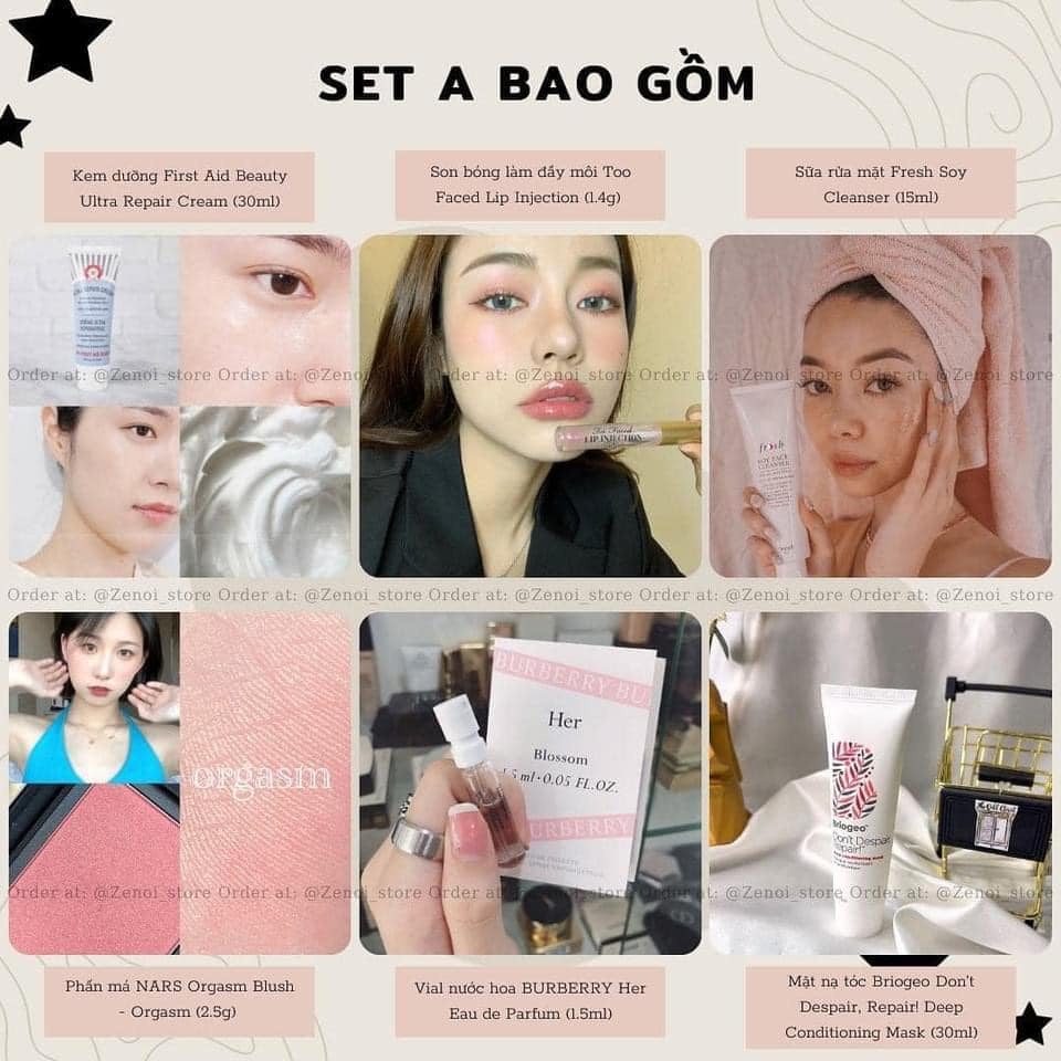 [Hàng trả order, không có dư] Set Sephora 6 món Beauty Hall of Fame