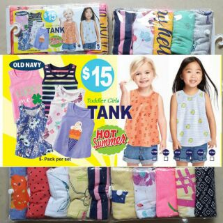 Set 5 Áo 3 lỗ Bé gái Old Navy