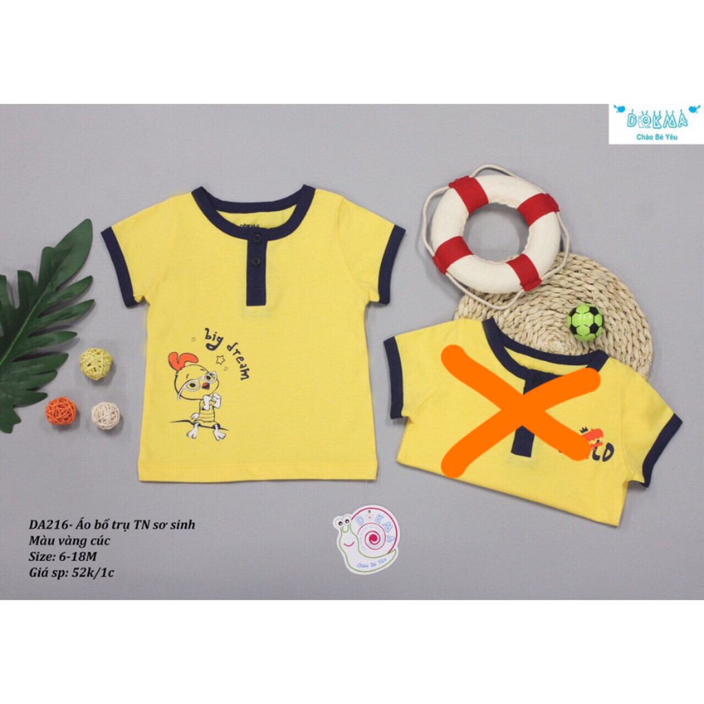 Dokma - Áo bổ trụ TN bé trai 6 -18m DA216