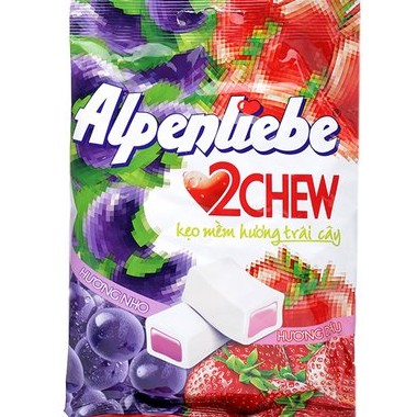 Kẹo Alpenliebe mềm hương trái cây 2Chew (gói 87.5g - 25 viên)