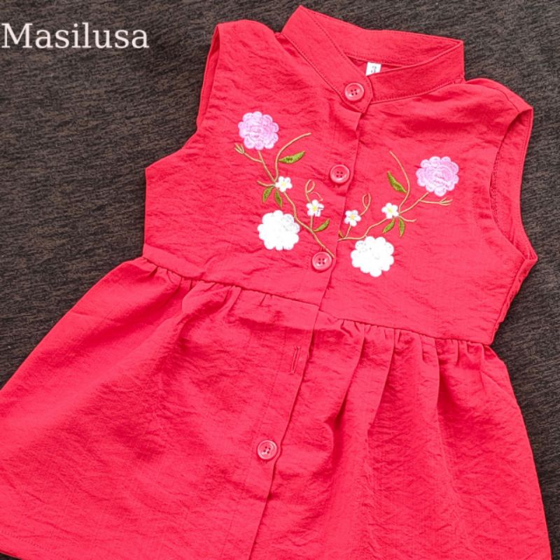 Đầm Lenin thêu bé gái