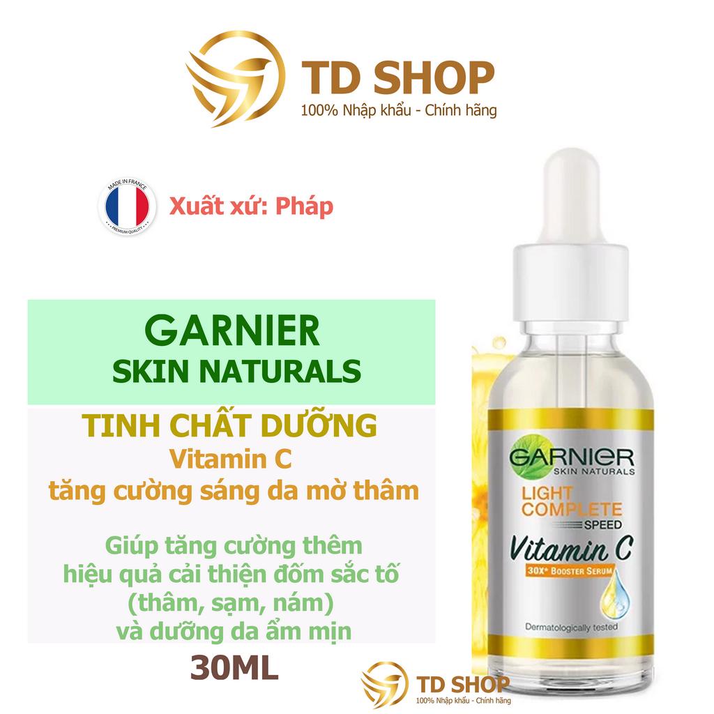 Tinh chất serum sáng da &amp; mờ thâm Vitamin C - Garnier Bright Complete 30x Booster Serum 30ml