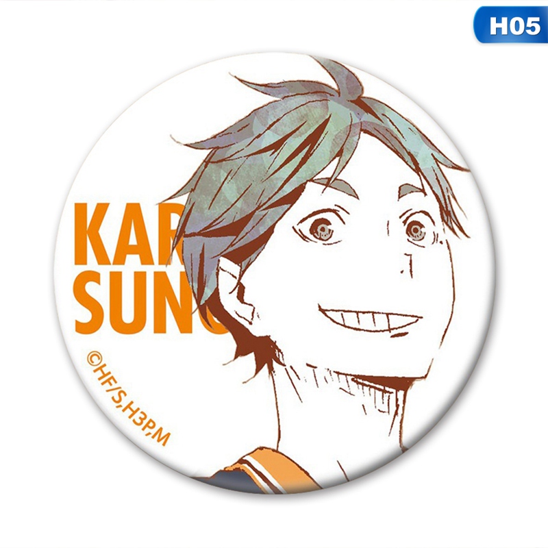Huy Hiệu Cài Áo Hình Nhân Vật Haikyuu Trong Anime