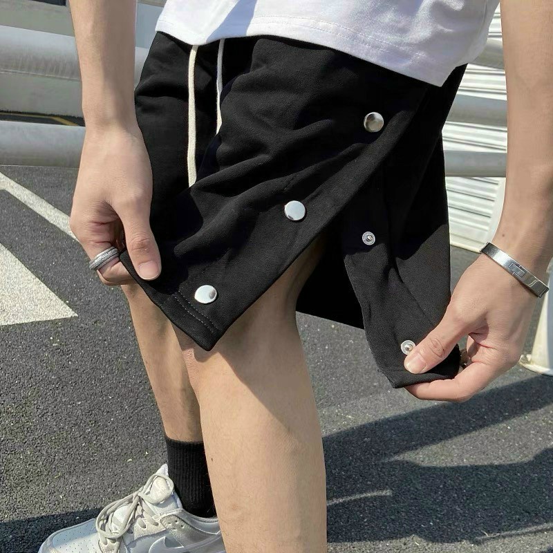 Quần Short Nỉ Cúc Bấm ( Snap Button Short ) Kiểu Dáng Unisex Nam Nữ