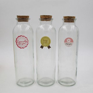 Chai Thủy Tinh 350ML Nắp Gỗ