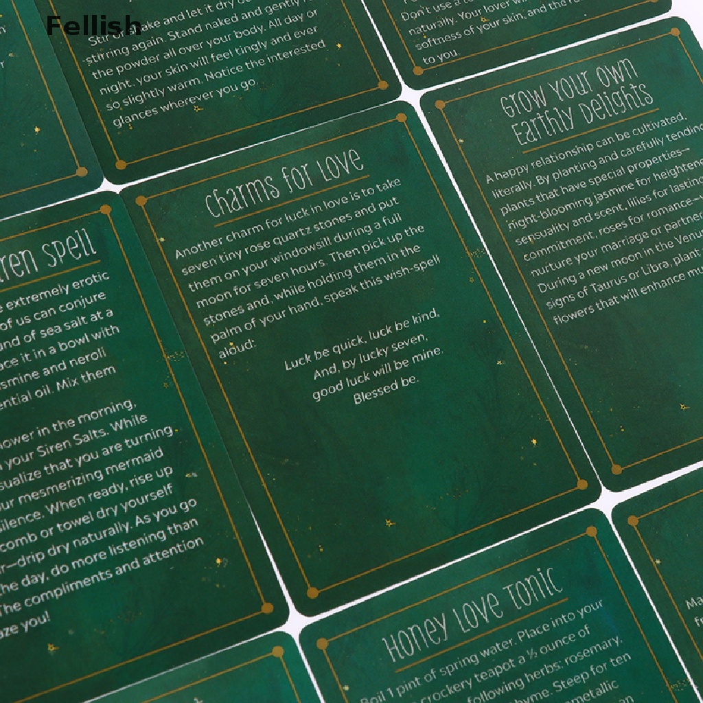 [Fellish] Practical Witch's Spell Deck Tarot Cards Oracle Prophecy Divination Board Game 436VN